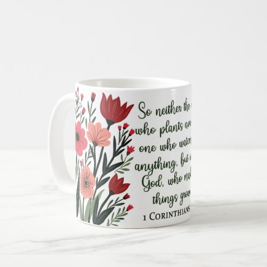 Mug Floral Chrétien (Devant gauche)
