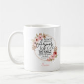 Mug Floral Christian Inspiration Bible Verse (Gauche)