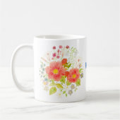 Mug Floral Classique Avec Texte (Gauche)