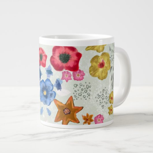 Mug floral coloré (Devant droit)