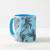 Mug Floral coloré Motif sans joint (Devant gauche)