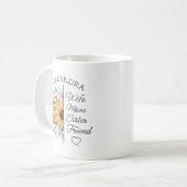 Mug Floral Custom Nom & Texte Femme Maman Soeur Ami (Devant gauche)