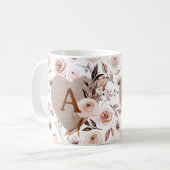 Mug Floral d'aquarelle rétro (Devant gauche)