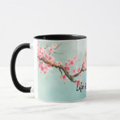 Mug Floral de fleurs de cerisiers roses d'Aqua      (Gauche)