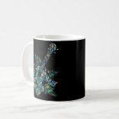 Mug Floral de fleurs tropicales Ukulele Uke Hawaiian (Devant gauche)