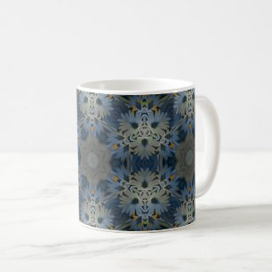 Mug Floral de marguerite bleu antique