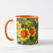 Mug Floral de Zinnias orange et jaune (Gauche)