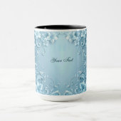 Mug Floral Décoratif Bleu (Centre)
