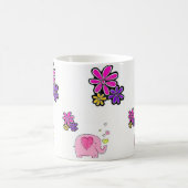 Mug floral d'éléphant rose (Centre)