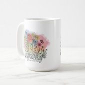 Mug floral des femmes chrétiennes avec versets de  (Devant gauche)