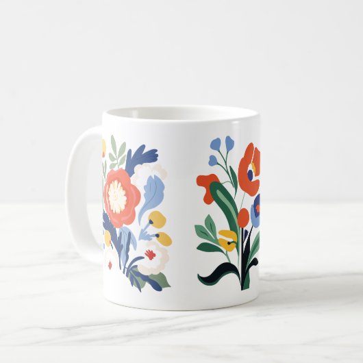 Mug Floral Design (Devant gauche)