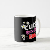 Mug Floral Drôle et Plein de Rage (Devant droit)