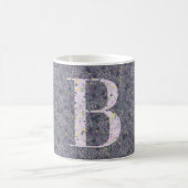 Mug Floral Elegant Classy Monogram B violet avec phras (Centre)