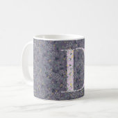 Mug Floral Elegant Classy Monogram D violet avec phras (Devant gauche)