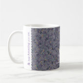 Mug Floral Elegant Classy Monogramme Un violet avec ph (Gauche)