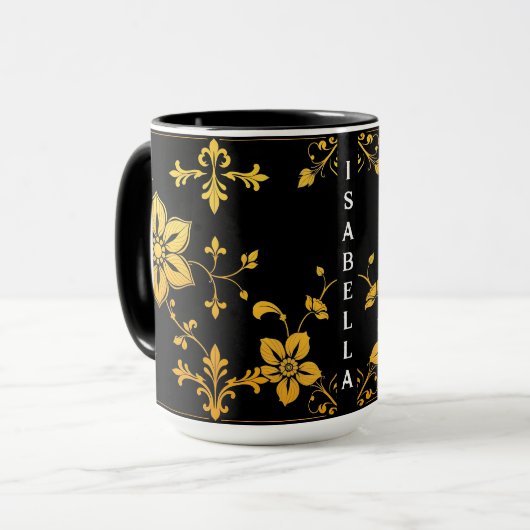 Mug Floral Elegant Luxury Collection Populaire (Devant gauche)