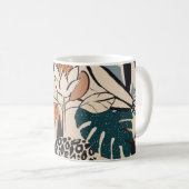 Mug Floral Empreinte de léopard : Abstrait à main (Devant droit)
