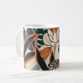 Mug Floral Empreinte de léopard : Abstrait à main (Devant gauche)