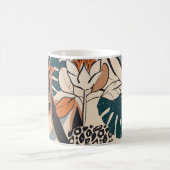 Mug Floral Empreinte de léopard : Abstrait à main (Centre)
