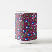 Mug floral en Bourgogne et bleu profond (Centre)