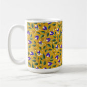 Mug floral en jaune et violet (Gauche)