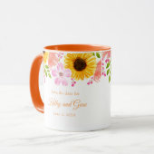 Mug floral-Enregistrer la date (Devant gauche)