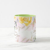 Mug floral-Enregistrez la date (Centre)