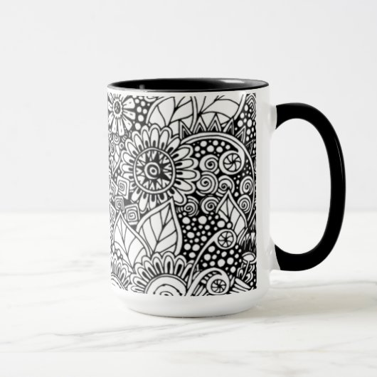 Mug Floral ethnique inspiré (Droite)