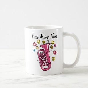 Mug Floral Euphonium Flowers Brass musicien Personnali