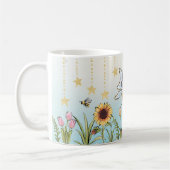 Mug Floral Fairy Brown Cheveux fille Nom personnalisé  (Gauche)