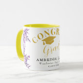 Mug Floral Félicitations Combo Diplômé – Idée Cade (Devant gauche)