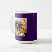 Mug floral - "Fleur avec intention, Même dans le c (Devant gauche)