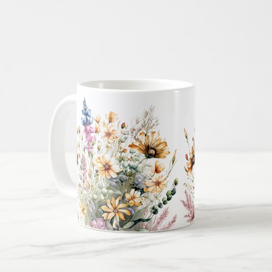 Mug Floral fleur sauvage (Devant gauche)