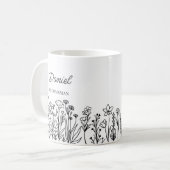 Mug Floral fleur sauvage N'Importe Quelle Ligne Couleu (Devant gauche)