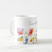 Mug Floral Fleur sauvage personnalisé (Devant gauche)