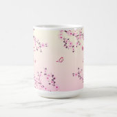 Mug Floral Fleurs de cerisiers Monogramme rose (Centre)