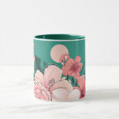 Mug Floral Florida Flamants roses Tropical Garden Turq (Centre)