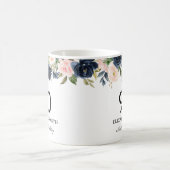 Mug Floral flush de la marine Personnalisé 90e anniver (Centre)