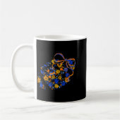 Mug Floral Football Game Day Coquette Team Srit Blue & (Gauche)