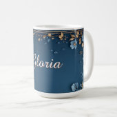 Mug Floral Frame With Custom Name (Devant droit)