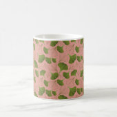 Mug Floral Gingko Motif rose feuille (Centre)