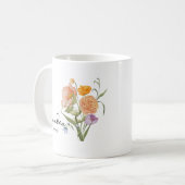 Mug Floral Grandma Est 2025, Cadeaux Faire-part bébé (Devant gauche)