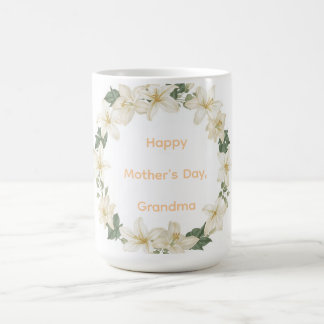Mug Floral Grandma Wreath Mothers Day Gift