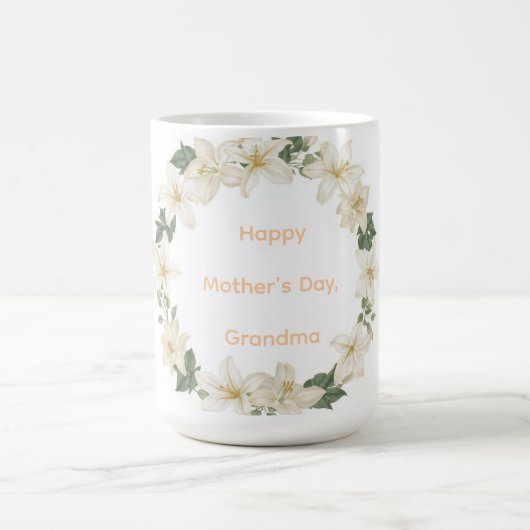 Mug Floral Grandma Wreath Mothers Day Gift (Centre)