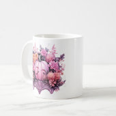 Mug Floral Halloween Citrouille rose (Devant gauche)