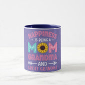 Mug Floral Happiness est Maman & Grandma Café (Centre)