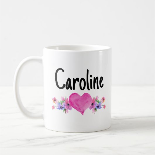 Mug Floral Heart de la Saint-Valentin (Gauche)