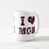 Mug Floral I Love Maman (Devant droit)