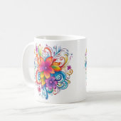 Mug floral inspiré par la fierté (Devant gauche)