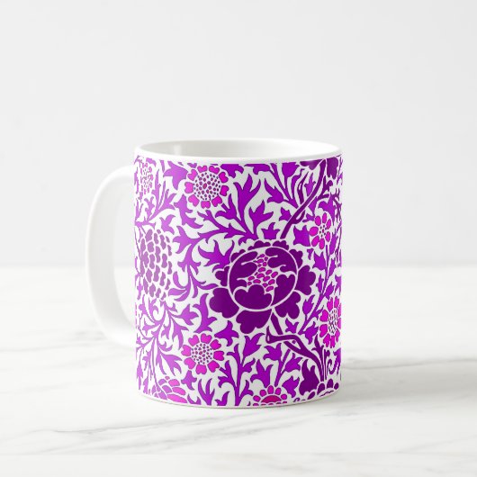 Mug Floral jacobéen, Améthyste pourpre et Lilac (Devant gauche)